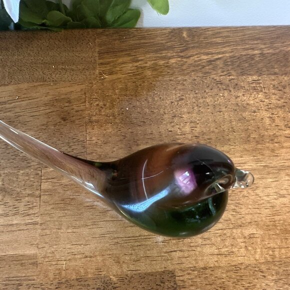 Murano Style Art Glass Bird Figurine Vintage Sommerso Style Sculpture Home Decor - Picture 3 of 5